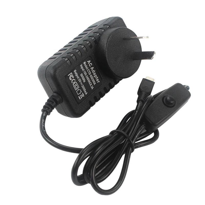5 v 3a eu us au uk Netzteil adapter mit Schalter knopf Netzteil – Bild 4
