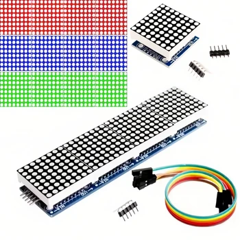 MAX7219 Dot Matrix Modul 32x8 4 in 1 LED Display Module Antrieb mit 5Pin Drähten für Arduino Raspberry Pi