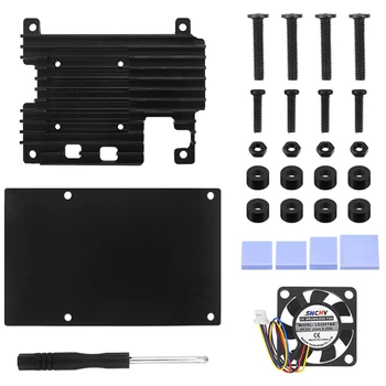 Aluminium-Schutzhülle für Raspberry Pi5-Motherboards mit Lüfter zum Abkühlen der Temperatur