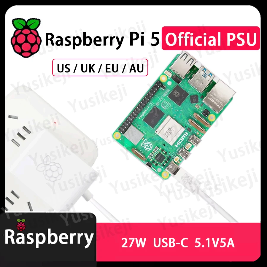 Raspberry Pi 5 Netzteil 27 W USB-C USB Typ-C Adapter 5,1 V 5 A – Bild 3
