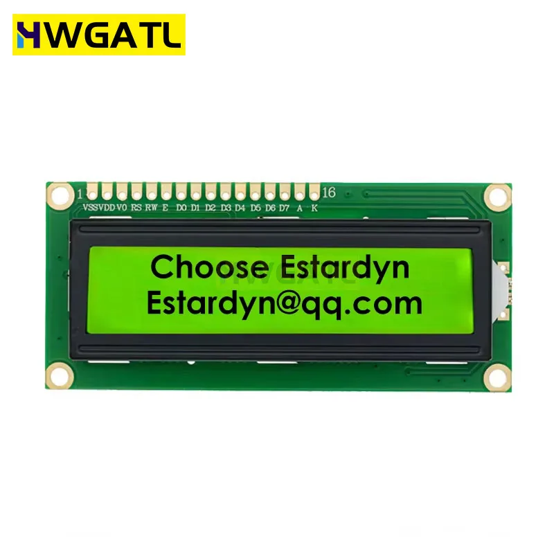 LCD1602 1602 LCD-Modul Blau/Gelb Grüner Bildschirm 16x2 Zeichen – Bild 5