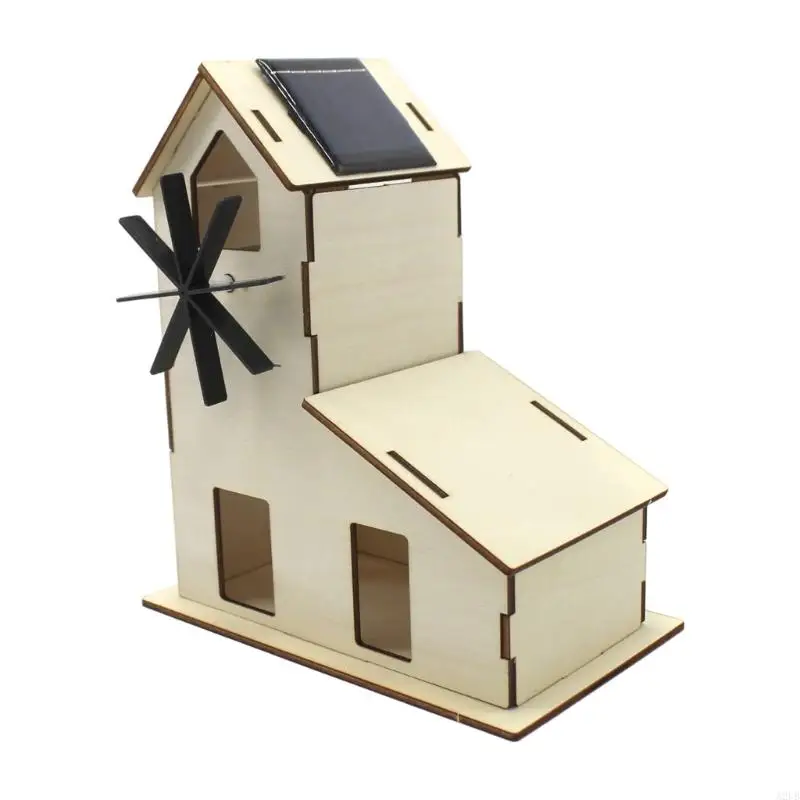Solar Power Windmühle Holz Handwerk Kits Für Kinder Pädagogisches – Bild 2
