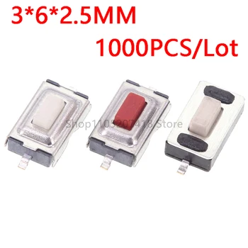 Tact Touch Micro Schalter 3X6X2,5 Tactile Push Button Schalter 3*6*2,5mm SMD 2Pin Auto (1000 Stück)