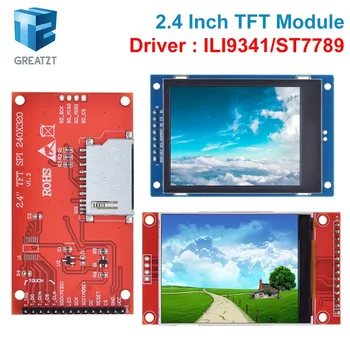 2,4 Zoll 240x320 SPI TFT LCD Serielles Port-Modul 5V/3,3V PCB-Adapter Micro SD-Karte ILI9341 / ST7789V