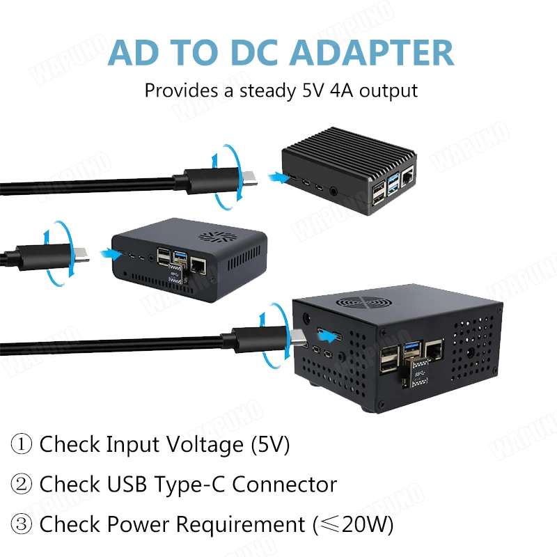5V 4A USB Typ-C Netzteil 20W AC-Adapter für Raspberry Pi 4 Modell B – Bild 3