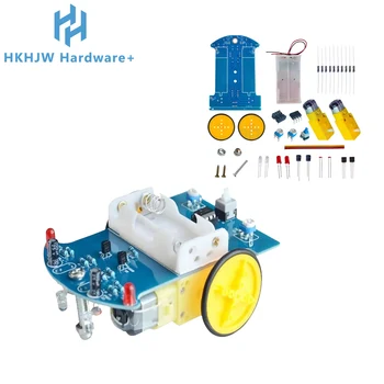 Günstige D2-1 Smart Robot Car Bausätze, Tracking-Auto, lichtempfindliche Roboter-Bausätze, Teile