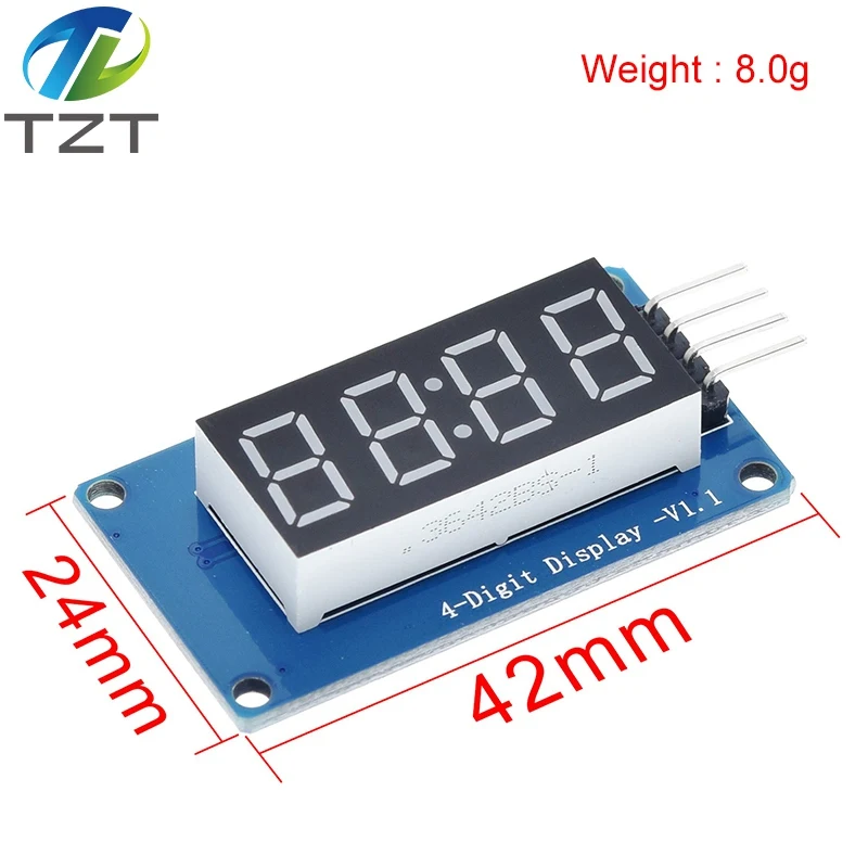 TM1637 LED Display Modul Für Arduino 7 Segment 4 Bits 0,36 Inch Uhr – Bild 2