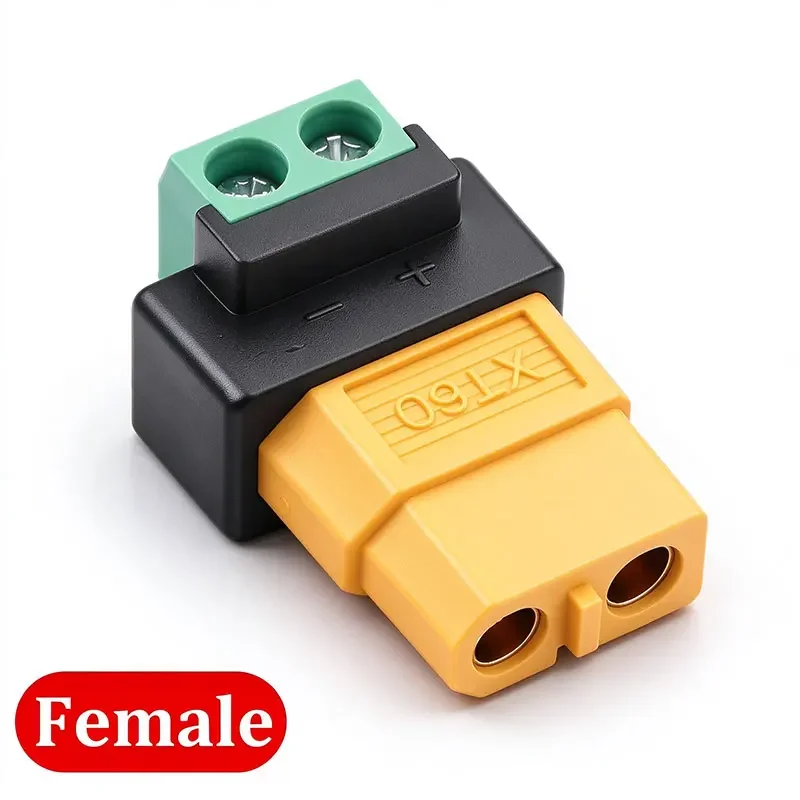 Lötfreie XT60-Stecker, Schraubklemmenadapter, XT60-Stecker (männlich/weiblich) auf 2-polige, lötfreie
