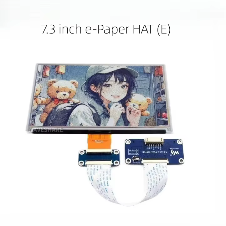 7,3 Zoll 6-Farben E-Paper 800×480 Waveshare E-Ink-Display Stromsparendes LCD-Modul für RPi Jetson Arduino
