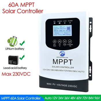 MPPT 50A 60A 80A 230VDC Solar Panel Laderegler PV Laderegler Mit WIFI RS485 Für 24V 48V 60V 72V 96V Batterie