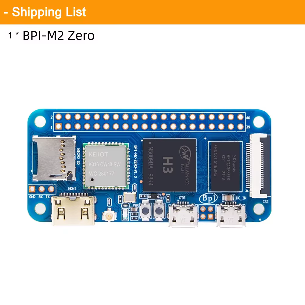 Banana Pi BPI-M2 Zero Alliwnner H3 Cortex-A7 WIFI und BT Gleiche Größe wie Raspberry Pi Zero 2W und Orange Pi