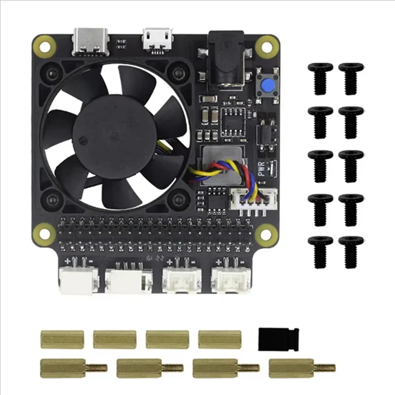 AU40! Für Raspberry Pi X735 V3.0 Power Management Board mit PWM-Lüfter DC 6-30 V für Raspberry Pi 4B/3B+/3B/2B