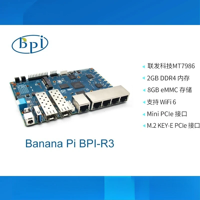 Banana Pi BPI R3 BPI-R3 Board mit MediaTek MT7986 (Filogic 830) – Bild 3