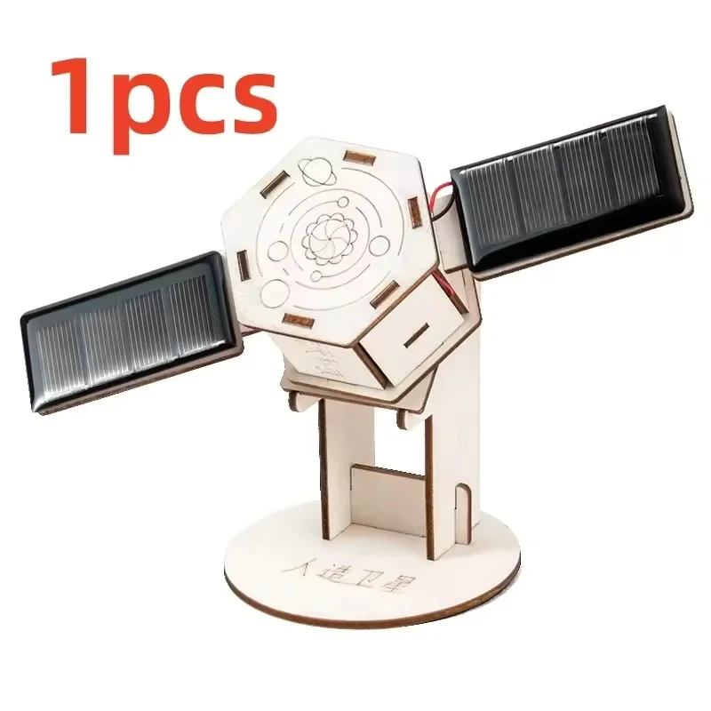 DIY Solarbetriebenes Künstliches Satellitenmodell-Bausatz - Lehrreiches MINT-Spielzeug für Kinder und Schüler
