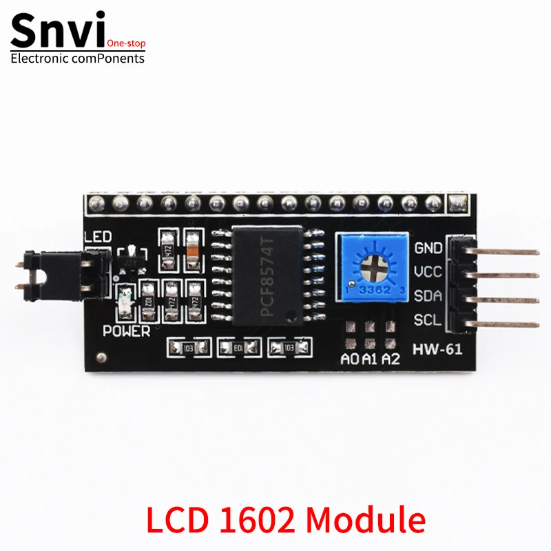 Snvi LCD1602 1602A LCD-Anzeigemodul 16x2 Zeichen Blau Gelb Grün Grau Bildschirm PCF8574 I2C IIC-Schnittstelle