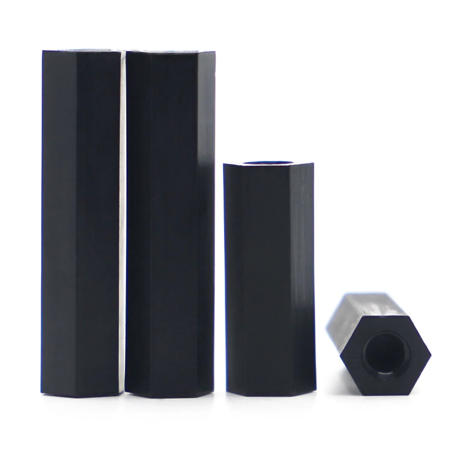M2 M2,5 M3 M4*L Schwarzer Nylon-Abstandshalter Buchse auf Buchse Nylon-Sechskant-Abstandshalter