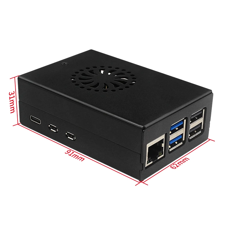 Raspberry Pi 5, Metallgehäuse, schwarzes Metallgehäuse, kompatibel – Bild 6