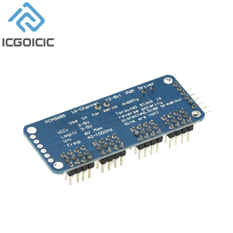 PCA9685 Roboter Controller IIC Schnittstelle 16 Kanal 12-Bit PWM Servo – Bild 6