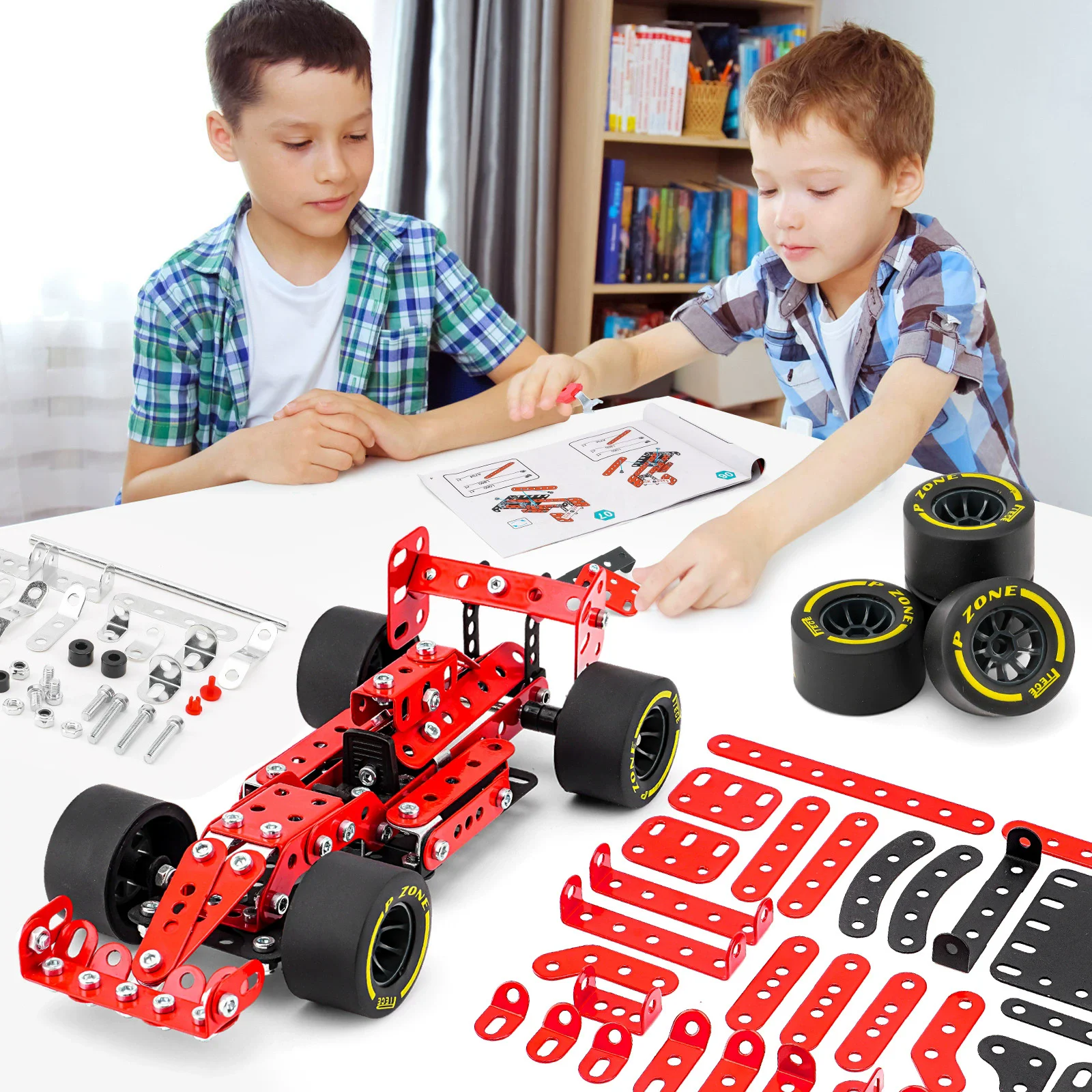 Kinder Metall Gebäude Militär Serie Montage Spielzeug Erektor Set – Bild 2