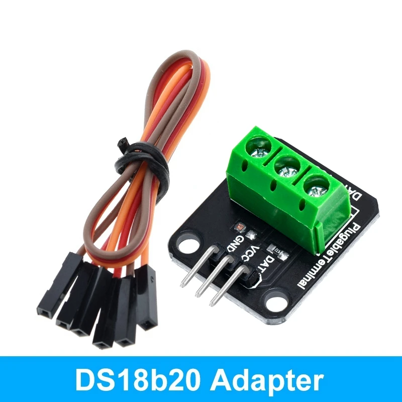 DS18B20 Temperatur Sensor Modul Kit Wasserdicht 100CM 2Digital Sensor Kabel Edelstahl Sonde Terminal Adapter