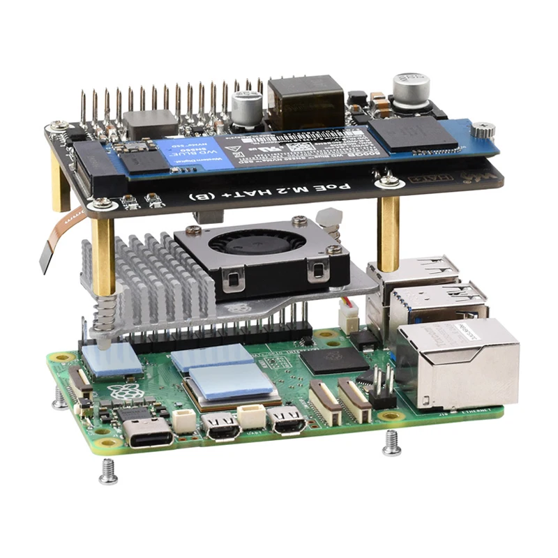 Raspberry Pi 5 PCIe zu M.2 mit PoE HAT (B) unterstützt NVMe-Protokoll – Bild 5