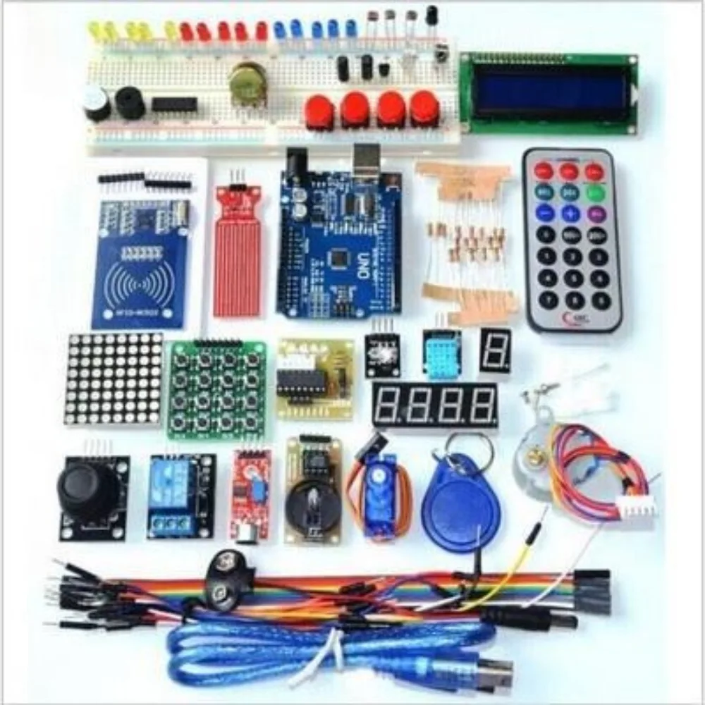 Arduino Starter Kit UNO R3 mit Stepper Driver RFID Reader RC522 für Smart Home Control Automatic System DIY