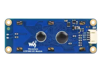 Waveshare LCD1602 I2C-Modul, weiße Farbe mit blauem Hintergrund, 16x2 Zeichen LCD, 3,3V/5V