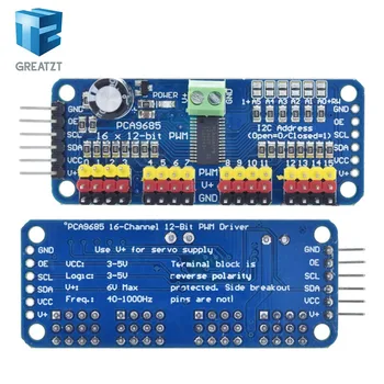 PCA9685PW 16-Kanal 12-Bit PWM Servo Shield Treiber I2C Schnittstelle PCA9685 Modul für Raspberry Pi