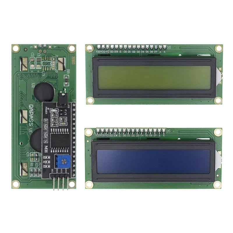 LCD1602 I2C LCD-Modul Blauer / Gelbgrüner Bildschirm 16x2 Zeichen – Bild 3