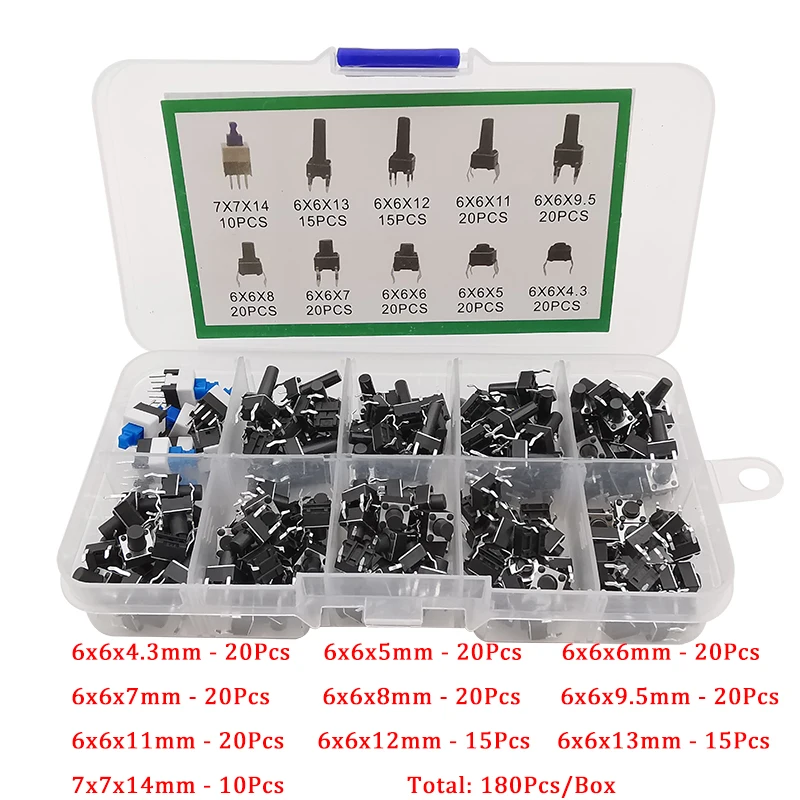 SMD Micro Tactile Push Button Switch Zubehör Kit Auto Fernbedienung – Bild 6