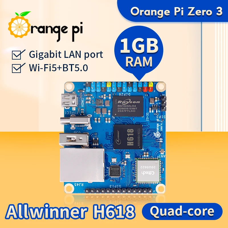 Orange Pi Zero 3 Entwicklungs board 1GB RAM