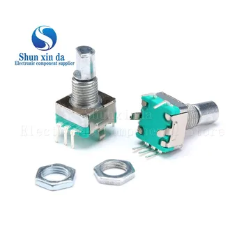 EC11 360 Grad Drehgeber Digital potentiometer 20MM 5Pin 15/20MM Mit EINEM Gebaut In Push button (5 Stück)