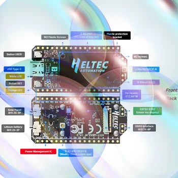 LoRa 32 V4 ESP32 IoT-Entwicklungsboard für Meshtastic WiFi Bluetooth Multifunktionales Dev-Board mit 0,96-Zoll