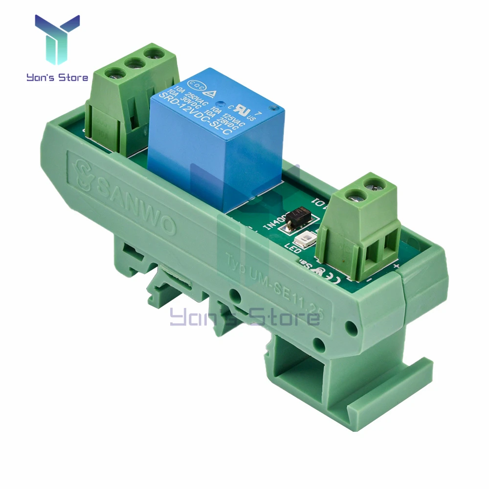 5V 12V 1-Kanal-Relaismodul mit DIN-Schienenmontage SRD-05VDC-SL-C – Bild 5