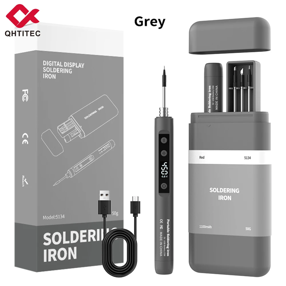 USB-Lötkolben, 15 W, 3-stufig, Temperatur einstellbar, Li-Akku, Lade-Lötkolben, Schweißset, DIY, intelligentes