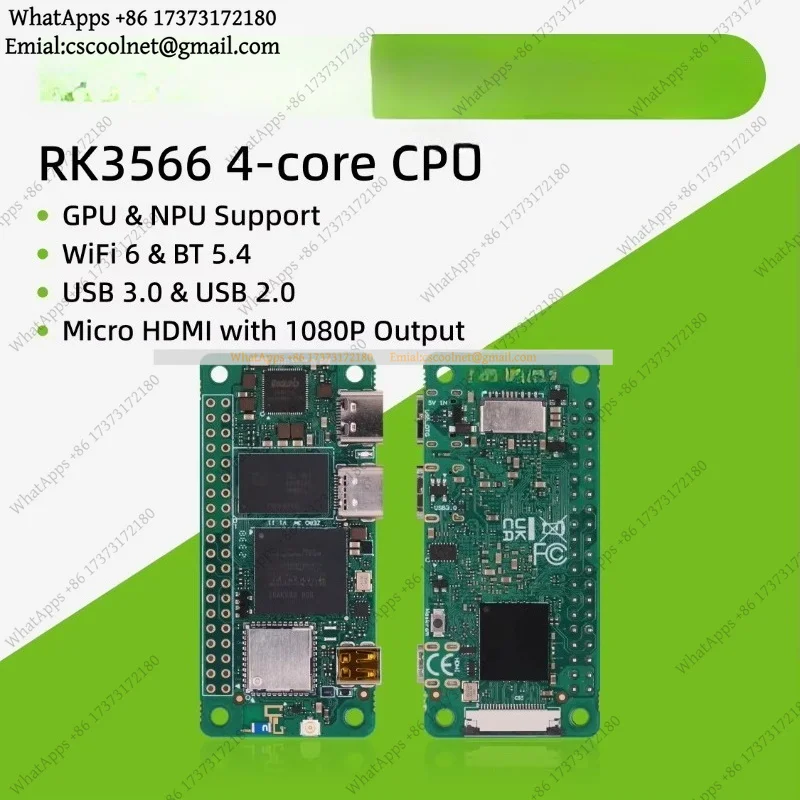 K06 Radxa ZERO 3W SBC RK3566 Quad-Core GPU NPU 1080P HDMI WiFi 6 BT 5.4