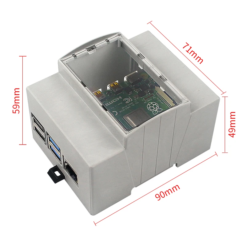 Raspberry Pi 5 4 3 ABS-Gehäuse, Elektrokasten, DIN-Schiene, modulares – Bild 5