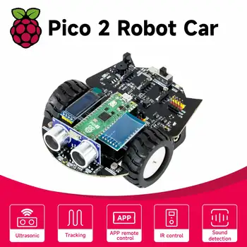 Raspberry Pi Pico 2 Roboter-Auto-Kit, programmierbares Auto, MicroPython-Programmierung