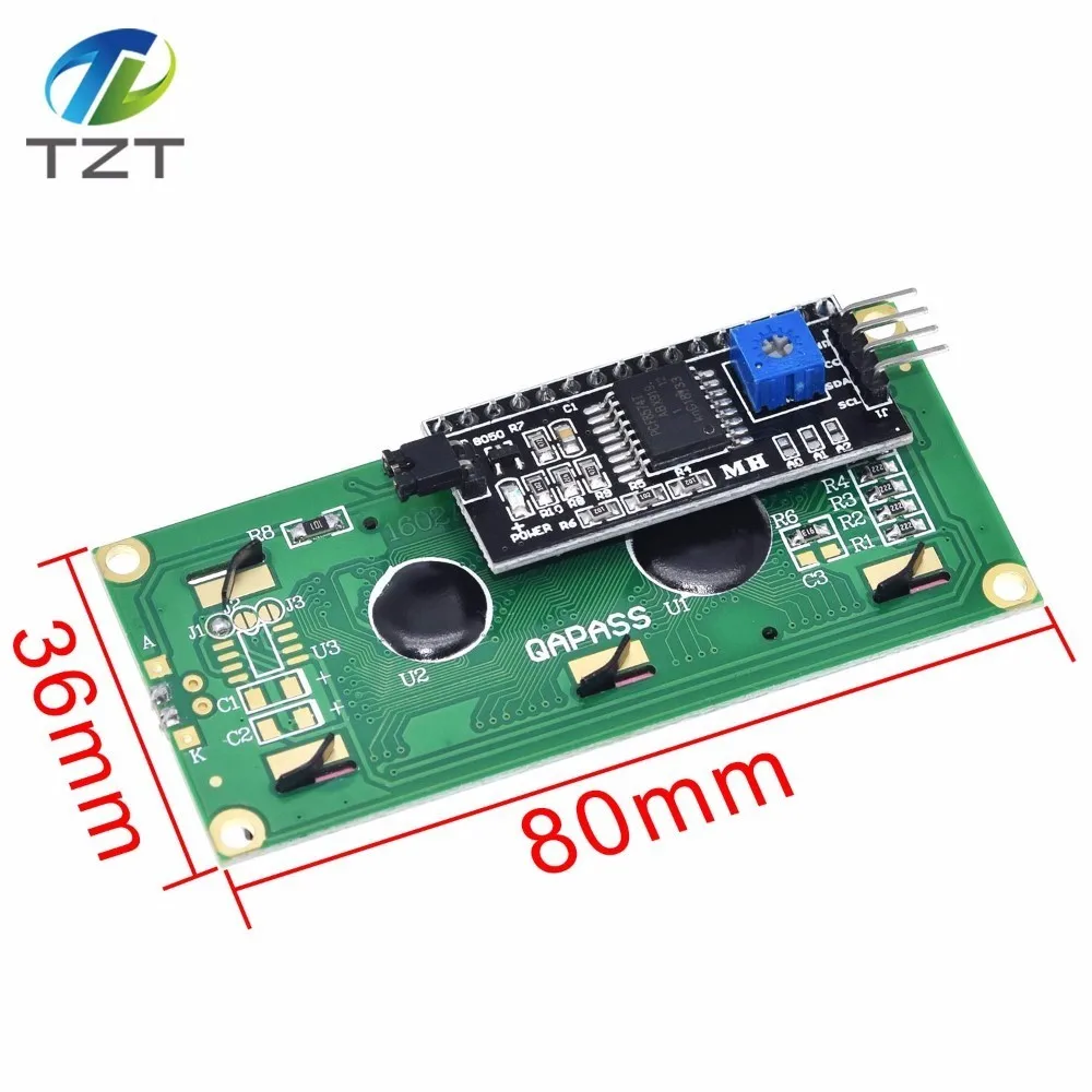 LCD1602 1602 LCD-Modul Blau/Gelb Grüner Bildschirm 16x2 Zeichen – Bild 2