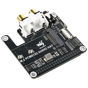 Raspberry Pi 5 PCIe zu M.2 NVMe SSD HAT mit PCM5122 I2S DAC Audio 384KHz 32Bit 3.5mm RCA 2230 2242 Gen2 Boot