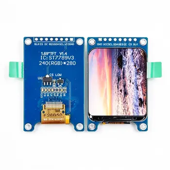 1,69 TFT LCD IPS Farbdisplay-Modul 1,69" ST7789 Controller-Treiberplatine SPI-Schnittstelle 240*280 240x280