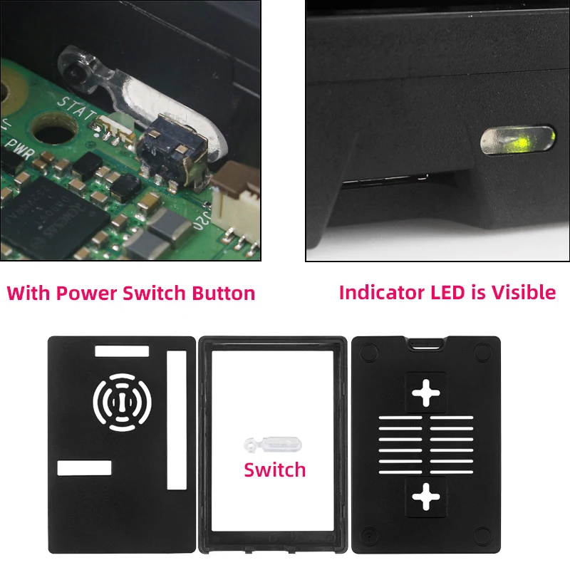 ABS-Gehäuse für Raspberry Pi 5, schwarz, silberfarben – Bild 6