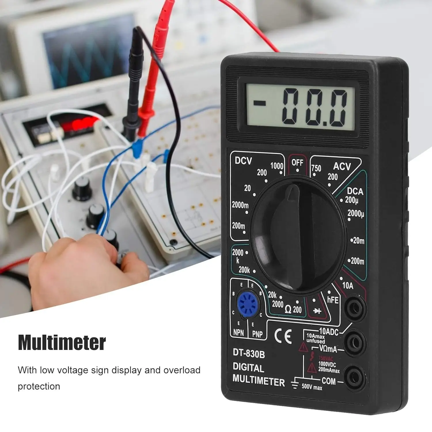 Digitaler Multimeter-Tester, DT830B, elektrisches Voltmeter – Bild 5