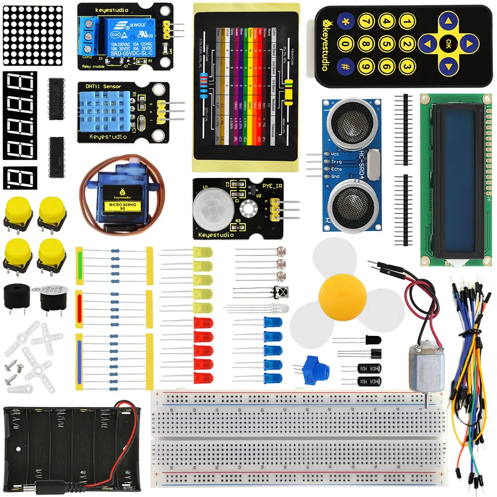 Keyes tudio Basic Starter Kit v2.0 mit Uno R3 Board oder Mega 2,0 R3 Board für Arduino Stiel Education Starter