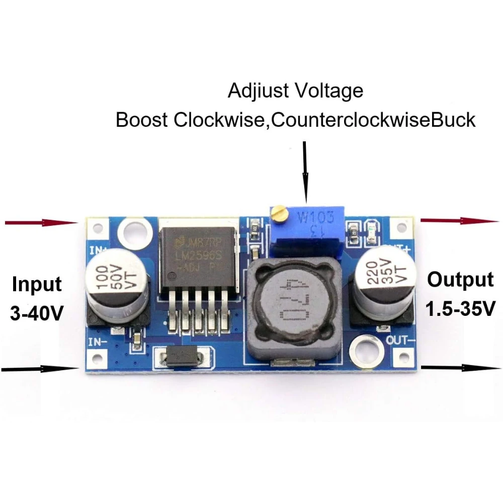 LM2596s DC-DC Step-Down-Stromversorgungsmodul 3A Einstellbares Step-Down-Modul LM2596 (6 Stück)
