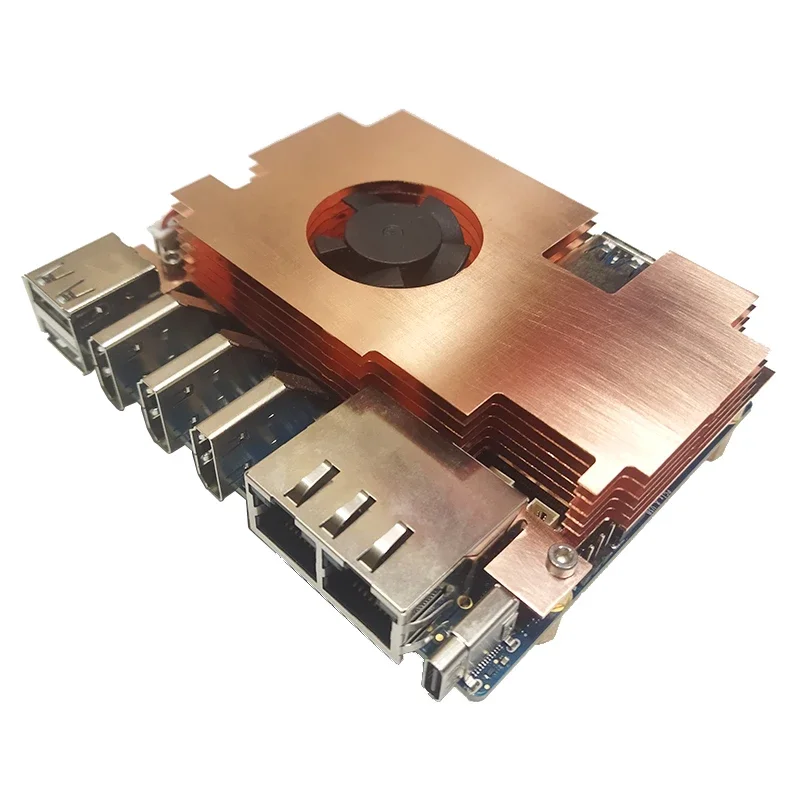 Orange Pi 5 Plus Kupfergehäuse mit Lüfter, aktiver Kühlkörper – Bild 6