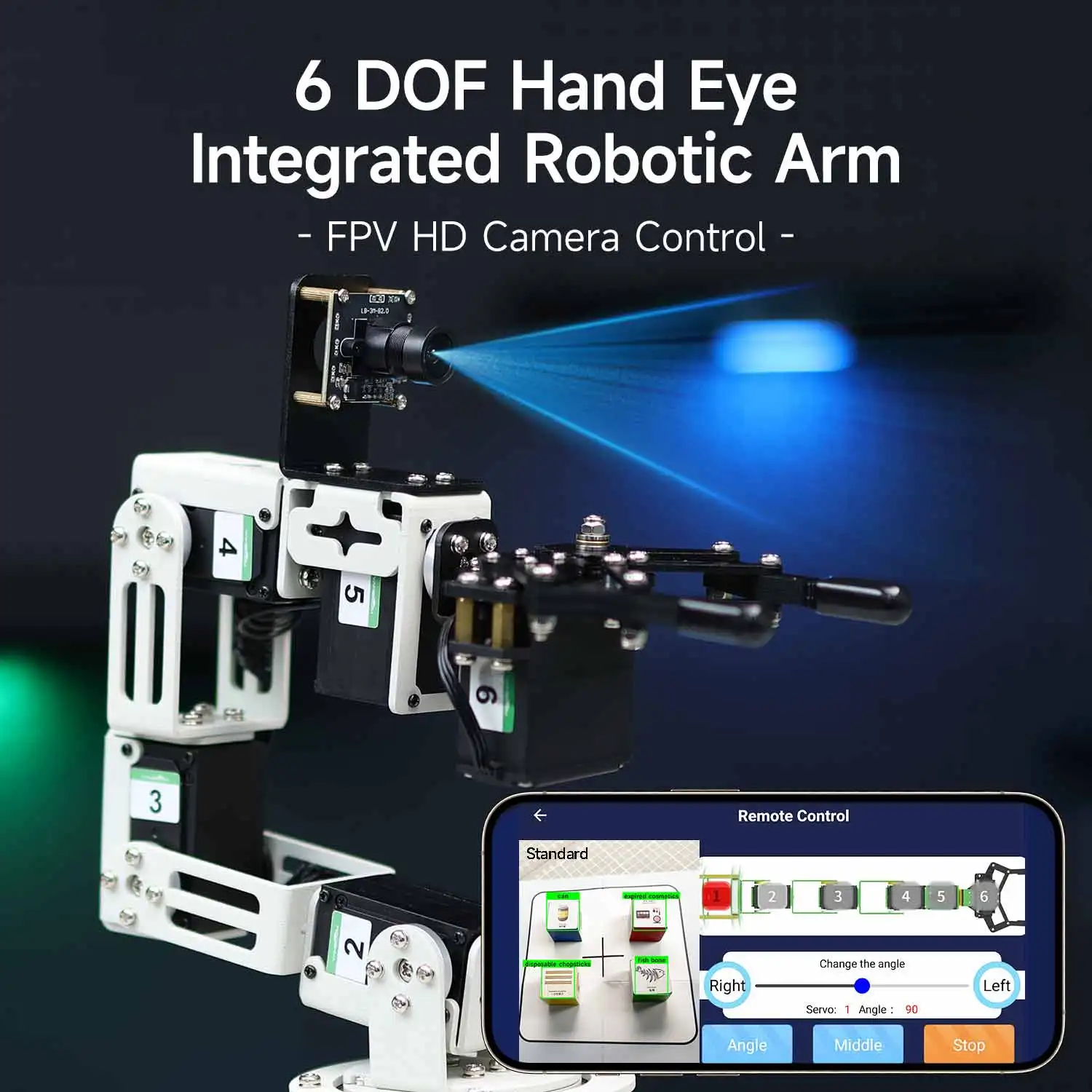 Roboterarm 6DOF KI Großmodell Vision ROS2 Python-Programmierung – Bild 5