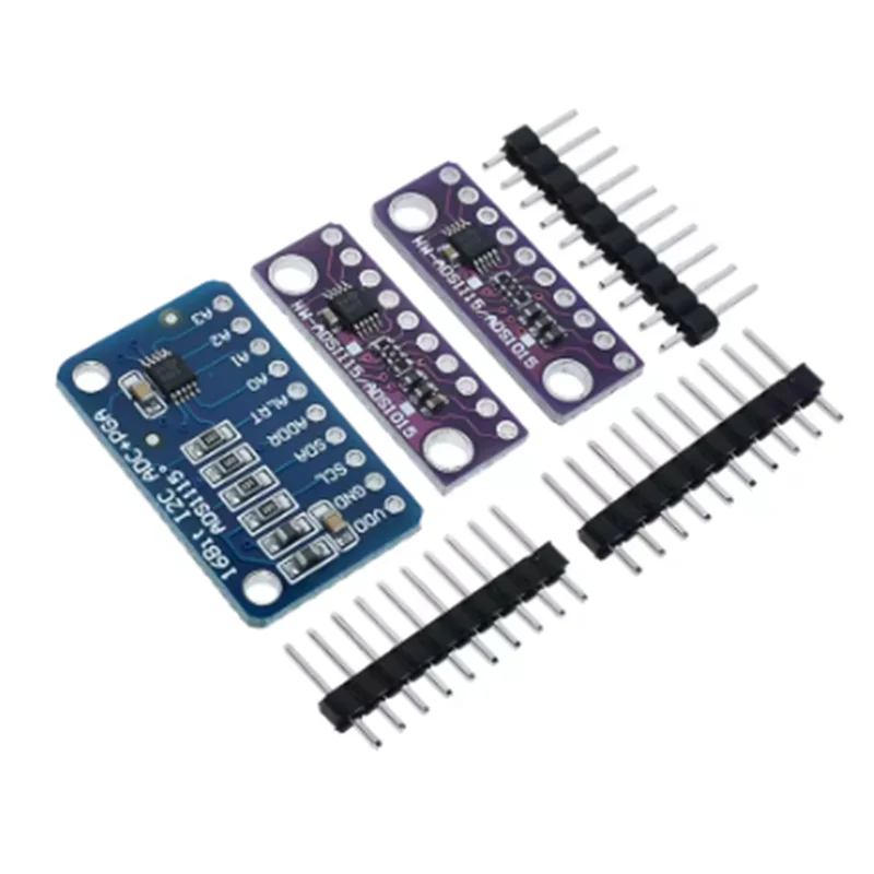 16-Bit I2C ADS1115 ADS1015 Modul ADC 4-Kanal mit Pro-Gain-Verstärker 2,0V bis 5,5V für Arduino RPi