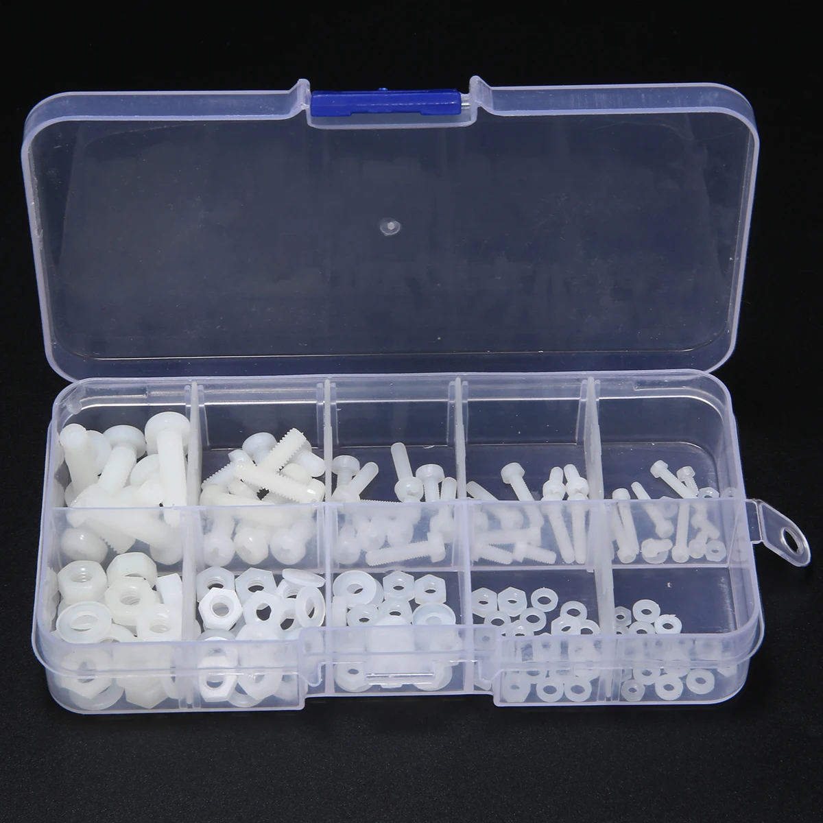 XLGYLPRO 150 Stück weiße Nylon-Sechskantschrauben M2 M2.5 M3 M4 M5 – Bild 4
