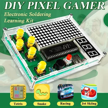 DIY Pixel Game Maker Kit Elektronik DIY Löten Projekt Praxis Solder Learning Assembly mit Shell